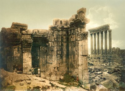 Temple of Jupiter doorway, Baalbek by Swiss Photographer
